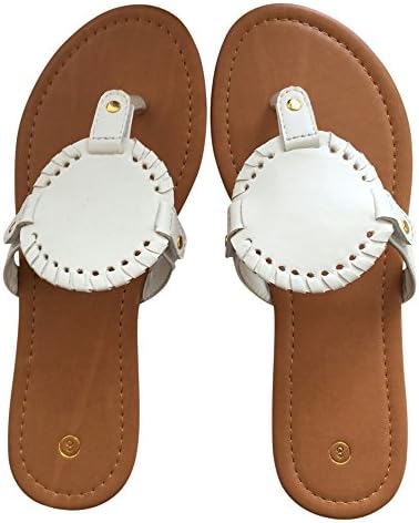 EasyStitch Medallion Sandals - White - Size 11