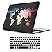 iLeadon MacBook Air 13 inch Protective Hard Case Rubber Coated Ultra Thin Shell Cover+Keyboard Cover for Older Version MacBook Air 13 inch Model A1369/A1466 (MacBook Air 13, Black Map)