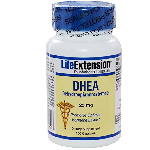 Life Extension, DHEA (Dehydroepiandrosterone), 25 mg, 100 Capsules - 2pc Life Extension, DHEA (Dehydroepiandrosterone), 25 mg, 100 Capsules - 2pc