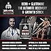 BCAA + 1500mg Glutamine - Highest Capsule Dose (3200 mg) - Branched Chain Amino Acids w/Optimal 2:1:1 Ratio - Enhanced Recovery and Growth Stack for Men and Women (150 BCAA Pills)