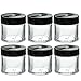 (6 pack) 1 oz / 30 ml Clear Thick Wall Travel Refillable Container Jar