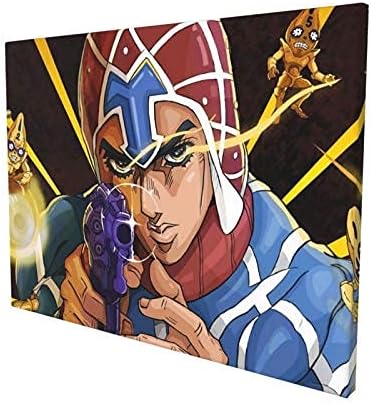 Amazon Co Jp Jojoジョジョの奇妙な冒険黄金の風 アニメ 漫画 人気キャラクター ゲーム アートパネル インテリア絵画 装飾画 アート 壁飾り パネル絵 モダン モダンアート キャンバス絵画 壁掛け 30x40cm Generic
