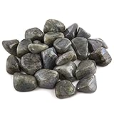 Crystal Allies Materials - 1lb Wholesale Tumbled Labradorite Stones from Madagascar - Large 1" - Raw Natural Stones for Cabbing, Cutting, Lapidary, Tumbling and Polishing & Reiki Crystal Healing