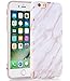 JDBRUIAN iPhone 6 Case, iPhone 6s Shiny Rose Gold Marble Design Case Slim Fit Flexible Soft TPU Bumper Shockproof Rubber Silicone Skin Cover - TJ2