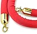 New Star Foodservice 54750 Red Velvet Stanchion Rope with Gold Color Plated Hooks, 79.5-Inch, Set of 2