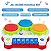 SGILE Baby Drum Musical Toy, Keyboard Piano Drum Set with Music and Lights, Infant Musical Electronic Learning Toy for 1 Year Old Baby Infant Toddler