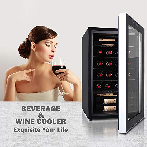 Northair 24 Bottle Wine Beer Cooler Compressor Refrigeration, Under Counter Wine Cellar with LCD Temperature Control, Double-layered Glass Door, Quiet Operation - perfect for home/business/dorm room - Thumbnail 6