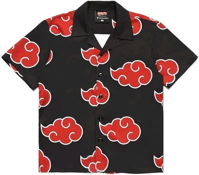 hahomin Akatsuki Shirt Anime Uchiha Itachi Kurzarm T-Shirt Erwachsene