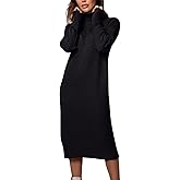 Women's Oversized Sweater Dress Turtleneck Long Sleeve Pullover Long Knit Sweater Midi Dress Trendy Outfits Fall