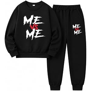 Afsmlys Boys Clothes 2 Piece Outfit Set Pullover Sweatshirt + Jogger Pants, 6-13 Years