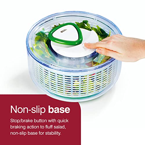 ZYLISS Easy Spin Salad Spinner, Large, Green, BPA Free Pricepulse