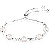 LeCalla 925 Sterling Silver Sliding Bolo Bracelet | Adjustable Beaded Tennis Bracelets for Women | Adjustable Slider Bolo Bracelets Gifts for Her