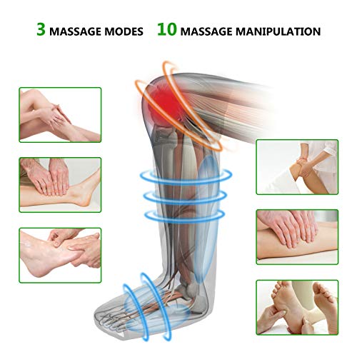 FIT KING Foot and Leg Massager for Circulation with Knee Heat FT-011A