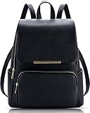 Vintage Stylish Girls School bag College Bag Casual Backpack(A6) (Black)