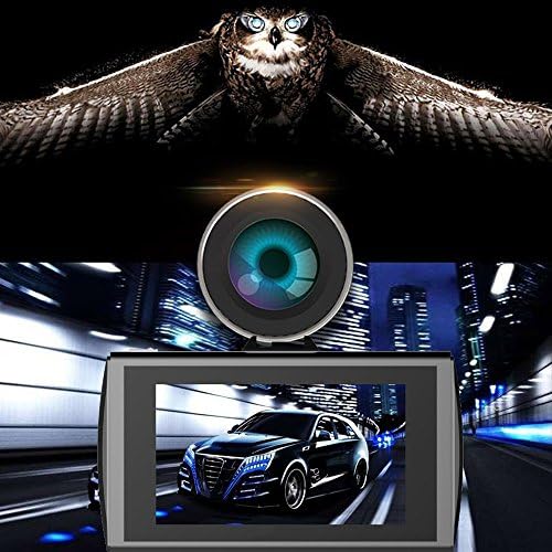 Car Dash Cam KKGG Backup Dashboard Digital Camera Recorder FHD 1080P DVR Tachograph Vehicle Video Rear View Reversing Driving Camcorder Parking Monitor Loop Recording G-Sensor IR Night (Black)