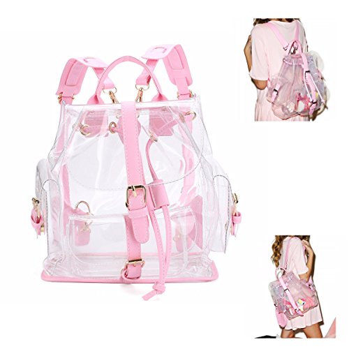 Charminer transparent backpack cute knapsack satchel wo…