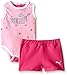 PUMA Baby Girls Star Bodysuit and Short Set, Pink Glow, 6/9M