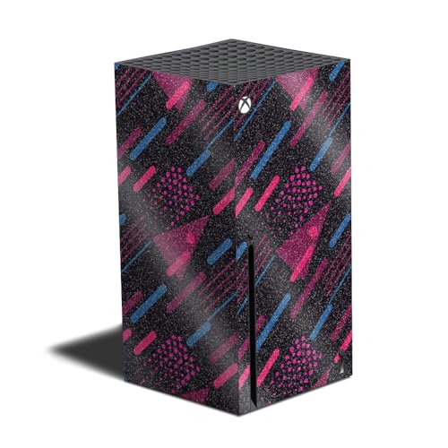 Glossy Glitter Gaming Skin Compatible with Xbox Series X - Magenta Rain - Premi…