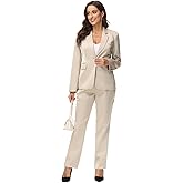 MODFUL Women Business Clothes Pant Suits Professional Office 2 Piece Suits