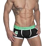 Voberry® Men Sexy Boxer Shorts Briefs Trunks Underpants Men's Bikini Underwear, (M, Black)