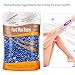 Hard Wax Beans Hair Removal Kit- 1lb Blue Wax Refill with 8 Applicators for Facial, Brazilian Bikini, Underarms, Back, Chest, Legs- Pearl Beads At Home Waxing for Wax Warmers (Pink)
