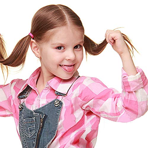 image for Sell on sky Premium 200 PCS Elastic Hair Ties, Multi-color Ouchless Po