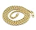 Mens 14k Gold Plated Green Ruby Octagon Hip Hop Pendant with 3mm 24