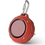 Lenrue Shower bluetooth Speakers,Wireless Waterproof Outdoor Speakers,Dustproof,Shockproof,Water Resistant,Perfect for Indoor/Outdoor/Travel/Beach/Camping/Riding/Hiking/Sports(Red)