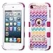 Apple iPod Touch 5th 6th Generation Gen 5 Case - Wydan (TM) TUFF Kickstand Impact Hybrid Hard Gel Shockproof Case Cover For Apple iPod Touch 5th Generation Gen 5 - Pink Chevron