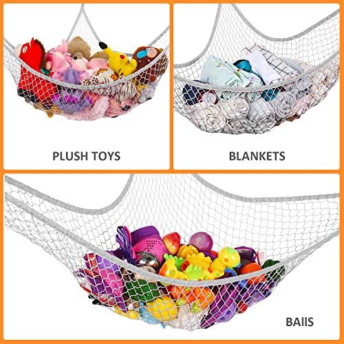 Stuffed Animal Hammock, LinXi Children's Toy Hammock Net Large Durable