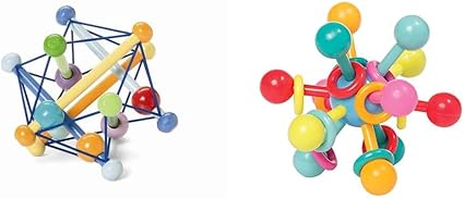 manhattan toy atom rattle & teether grasping activity baby toy