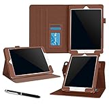 roocase iPad Air 2 Case - Dual View iPad Air 2 2014 Multi-Viewing Stand Folio Case Smart Cover for Apple iPad Air 2 (2014) 6th Generation Latest Model, Brown