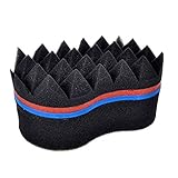 Generic Pyramid Design Double Side Two in One Magic Twist Hair Sponge Afro Braid Style Dreadlock Coils Sponge Brush