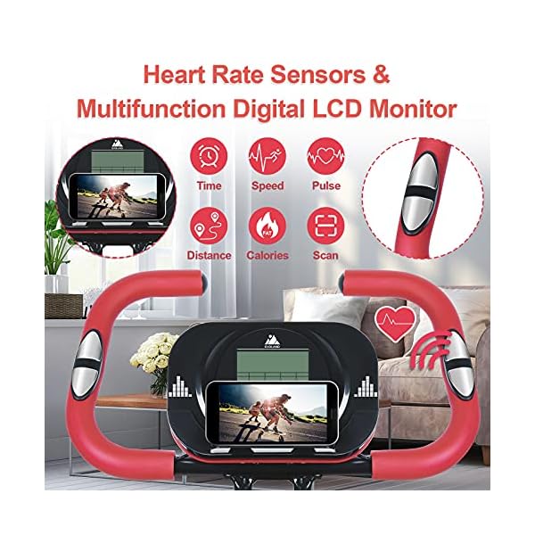 Mini Exercise Bike Pedal Exerciser Resistance Cycle Indoor Gym Black