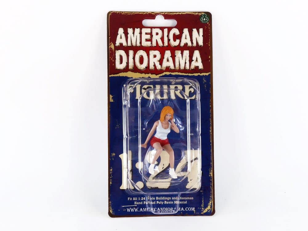 American Diorama 76393 Collectible Miniature car, White/Red