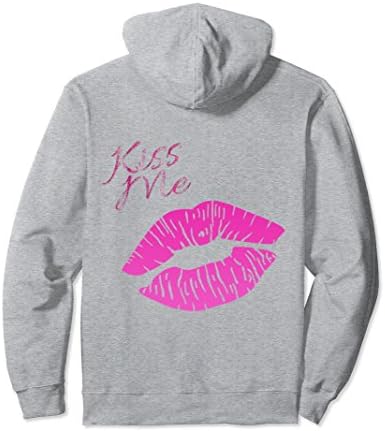 Unisex Kiss Me Hoddie Medium Heather Grey