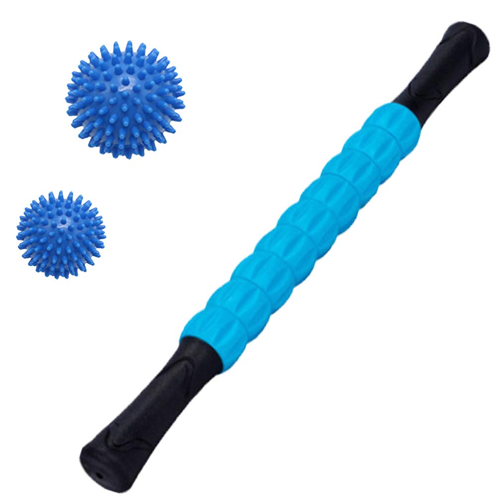 Vandove Muscle Roller Massage Stick | Trigger Point Soreness Relief Relieve Cramps Muscle Strain | Relax Tight Muscles Firm Rolling Tool,for Back, Neck, Leg, Foot, Arm (blue)