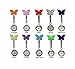 PromiseU Butterfly Quartz Movement Nurse Brooch Fob Tunic Pocket Watch