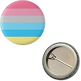 Genderflux Pride Flag Pin 1” Round Circle Shape Metal Button Pin Badge Pinback 1 inch Pin 25 mm 2.5 cm