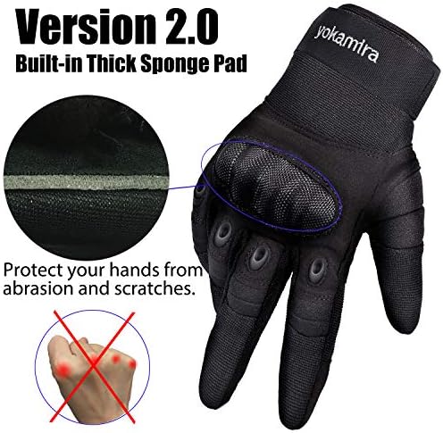 yokamira Gants de Moto Homologué CE, Gants Scooter Plein-Doigt Écran Tactile Mi Saison, Gants Tactiques de Sport en Plein Air Femme et Homme pour Motocross, Combat, Escalade, Camping, Chasse, Vélo