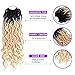 MOBOK 6Pcs/Lot 613 Goddess Locs Crochet Hair Curly Ends Blonde Hair Ombre Wavy Faux Locs Crochet Hair for Black Women Pre Loop Twist Braiding Soft Synthetic Hair Extension(20inches(6-packs), OT613)