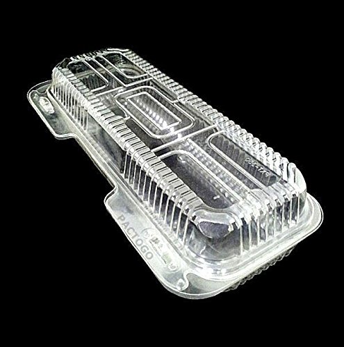 image for Durable Packaging Clear Plastic Hinged Take Out/Sub & Hoagie Container