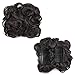 Combs Clip in Bun Claw Jaw on Updo Hairpiece Extensions Wavy Donut Chignons Wrap Around Scrunchy-brownish blackthumb 1