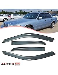 Autex 94228 cinta de ventana ventilación Visera para 1998   2011 Ford Crown Victoria, 1992   2011 Mercury Grand Marquis, 2003 Mercury Marauder Sun viento Deflector, fabricado en Taiwán
