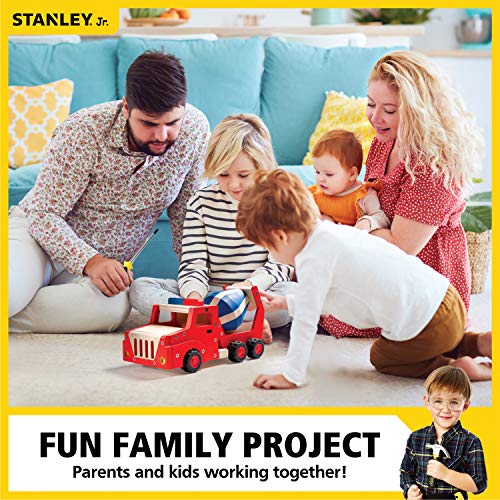 Stanley Jr.. - Cement Mixer Truck Kit, Large Wood Building Kits Ages 5+ (K097-Sy)