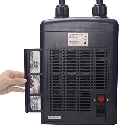 VIVOSUN 1/4HP Active Aquarium Chiller Ultrahigh Refrigeration Efficiency for Both Freshwater and Seawater