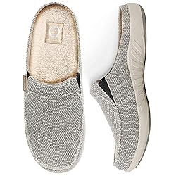 House Slippers for Men, Canvas House Slipper for