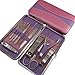 OJIA 12pcs Stainless Steel Manicure Pedicure Set,Travel & Grooming Set, Personal Care Tools, Nail Scissors Nail Clippers Kit with Leather Case