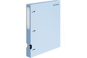 MUKAWA 1 Inch 3 Ring Binder, D-Ring Binder Holds 250 Sheets, PP Cover with Writable Spine Label, Lay-Flat Design, Letter Size 8.5x11, Lightweight for School, Office & Home Organization, 1 Pack, Blue