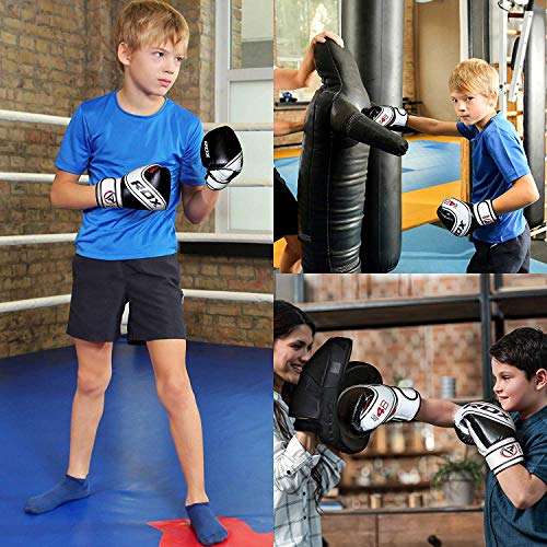 image for RDX Kids Boxing Gloves for Training & Muay Thai - Maya Hide Leather Ju